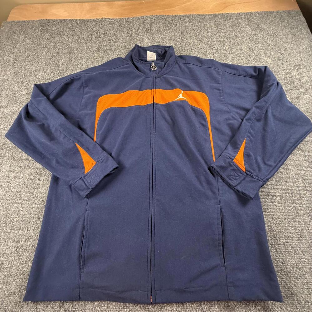 Jordan Mens Sports Jacket Navy Blue Orange Full Zip Track Jacket XL 958191-067